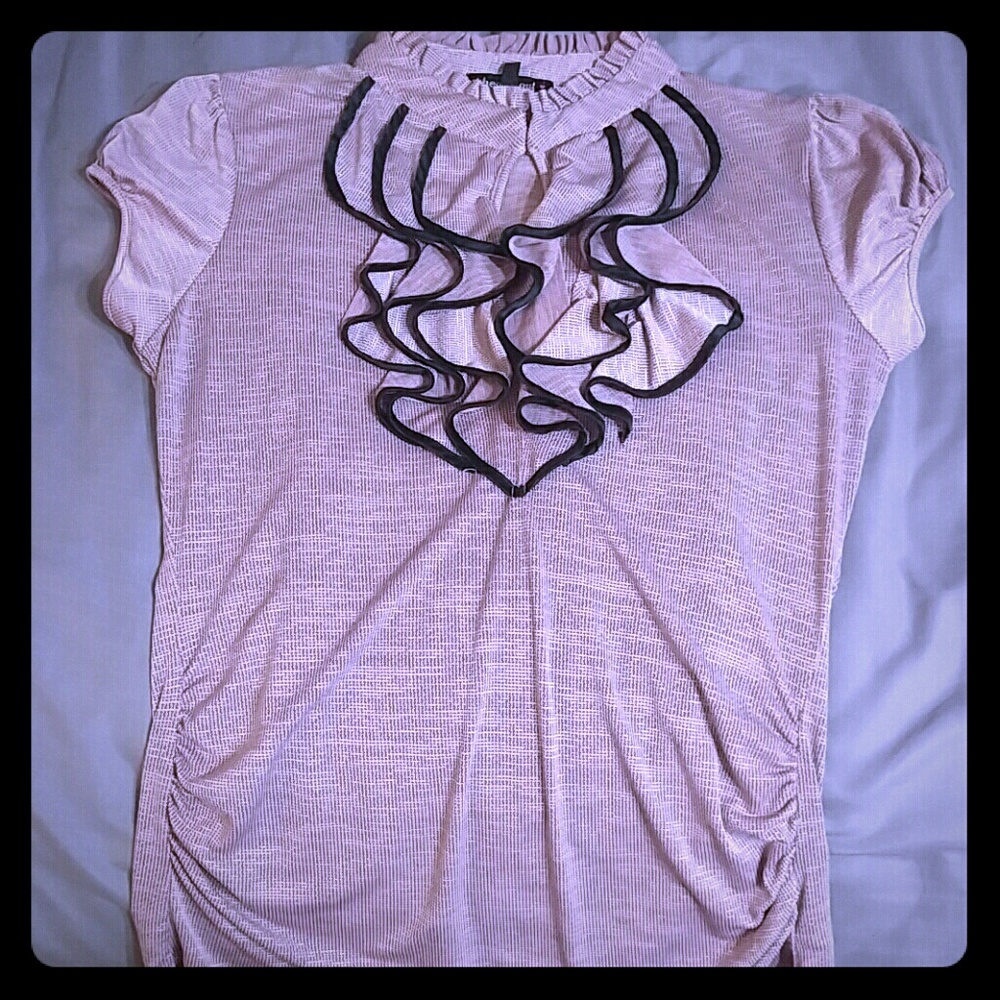 💗Pink and black heart soul women's blouse